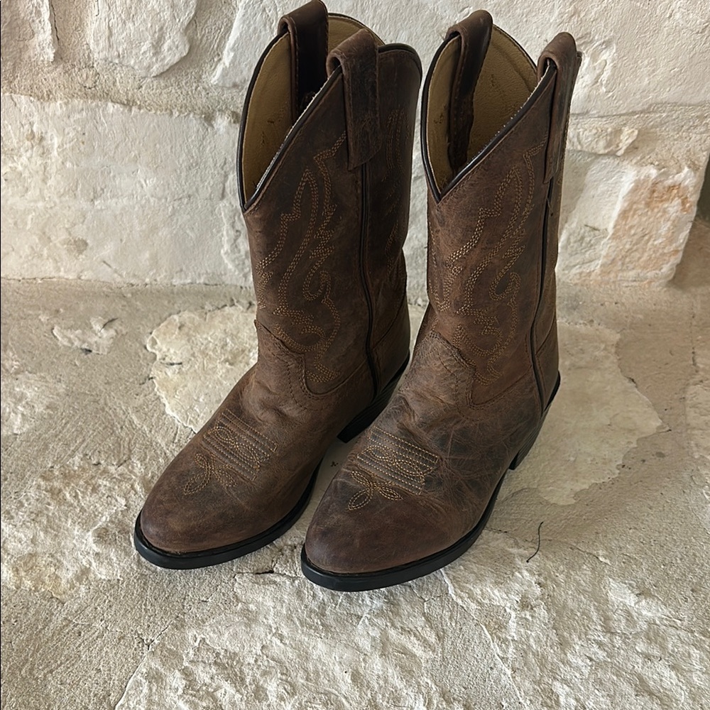 Kids Brown Western Cowboy Boots